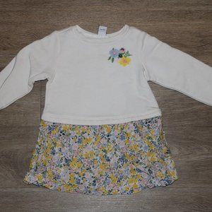 Old Navy Baby Girl Jumper Dress Floral Print size 12-18 months